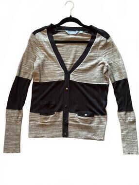 Simply Vera Vera Wang Colorblock Cardigan Sweater Medium